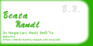 beata mandl business card